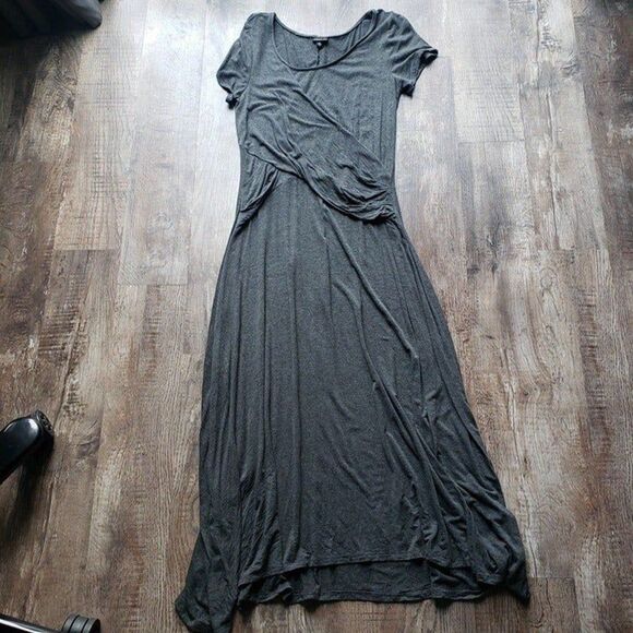 Torrid Grey Pleated Jersey Maxi Dress - Picture 3 of 4